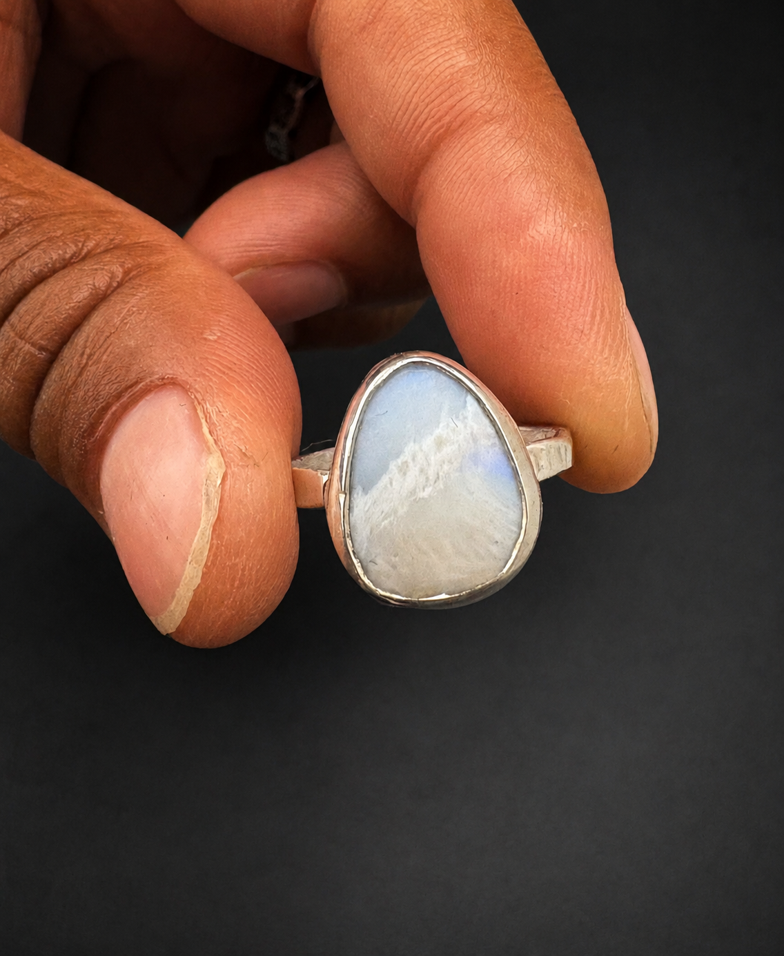 Big wave Australian Fire Opal Ring: S 7