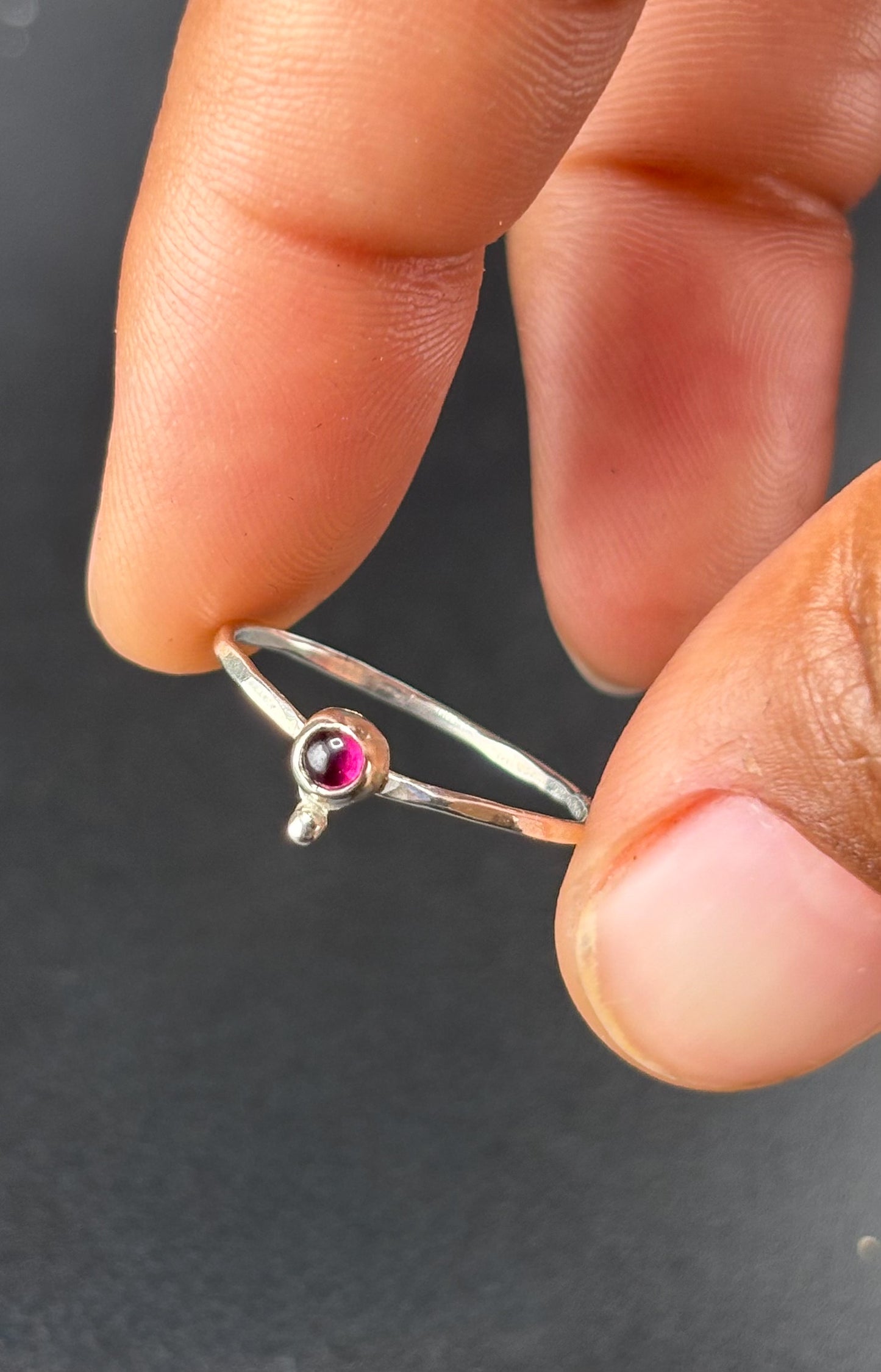 Pink Tourmaline Ring: S 7.5