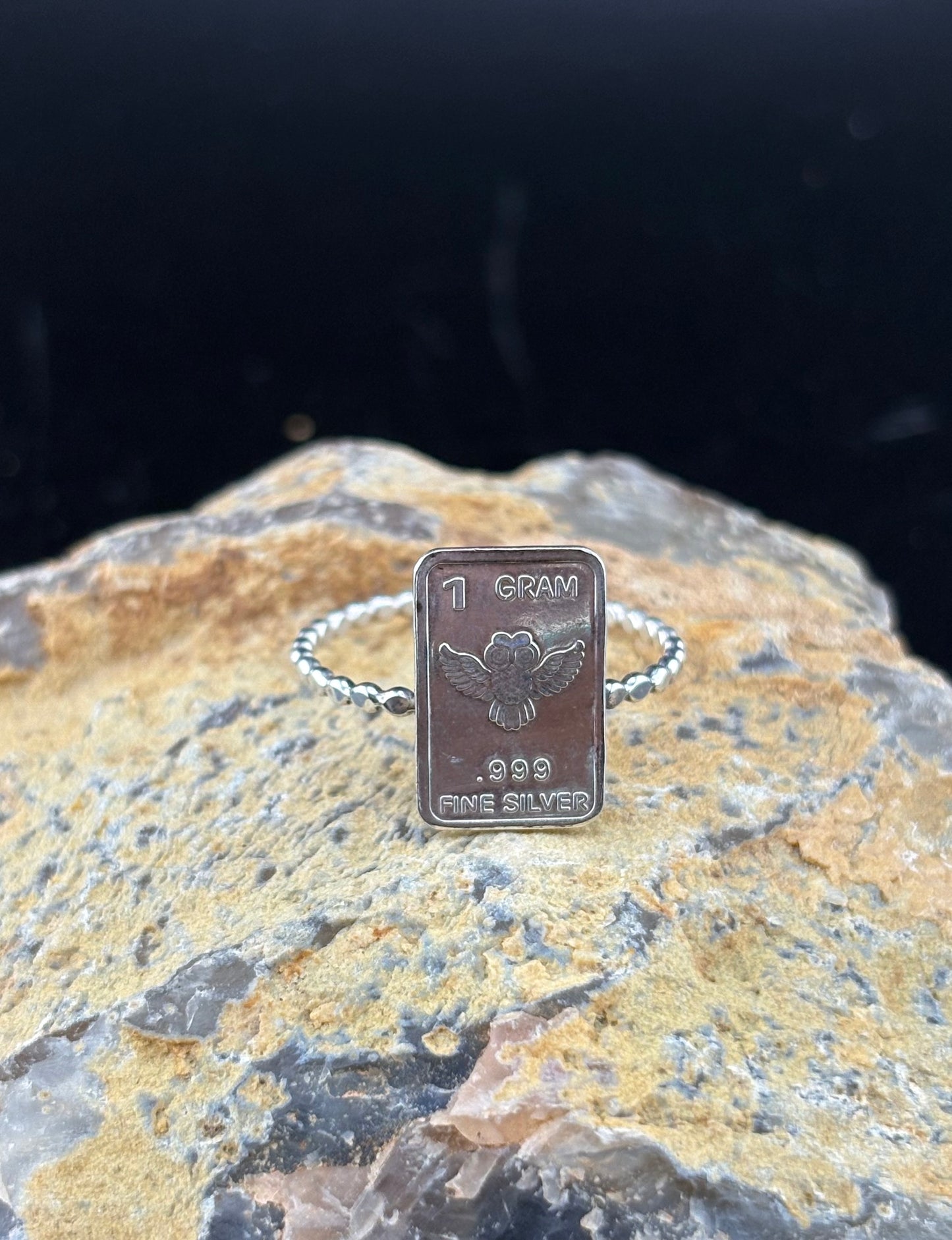 Mint Silver Bar Ring: S 8