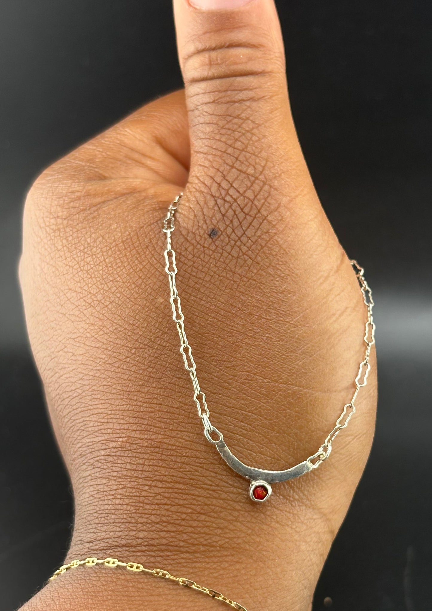 Red Fire Opal Necklace