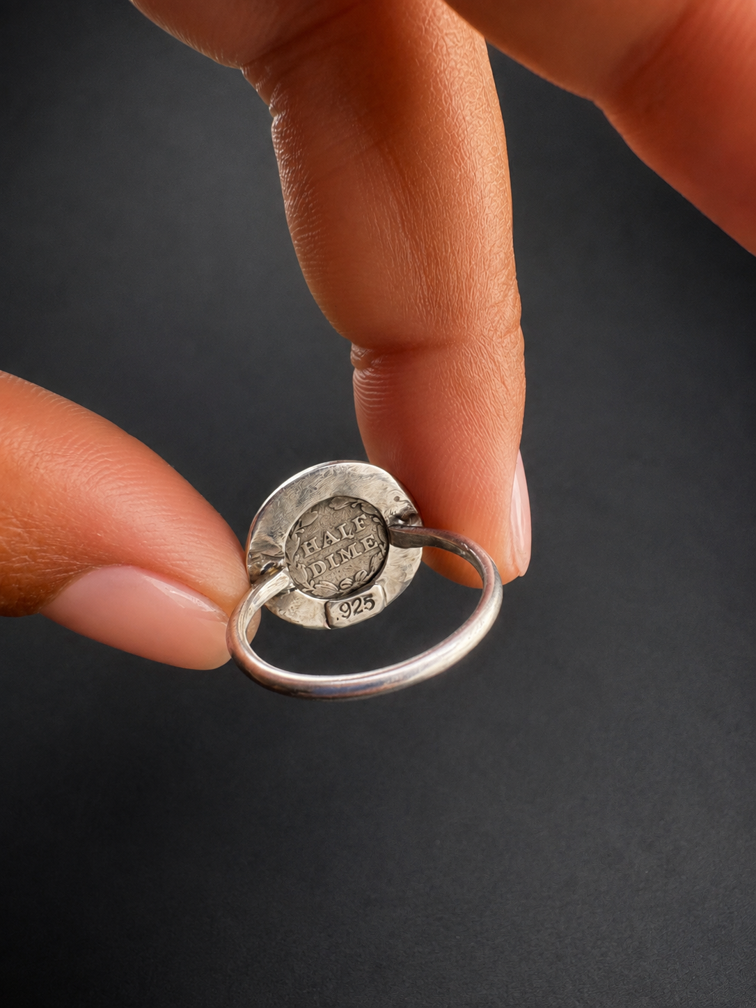 1853 Half Dime Ring