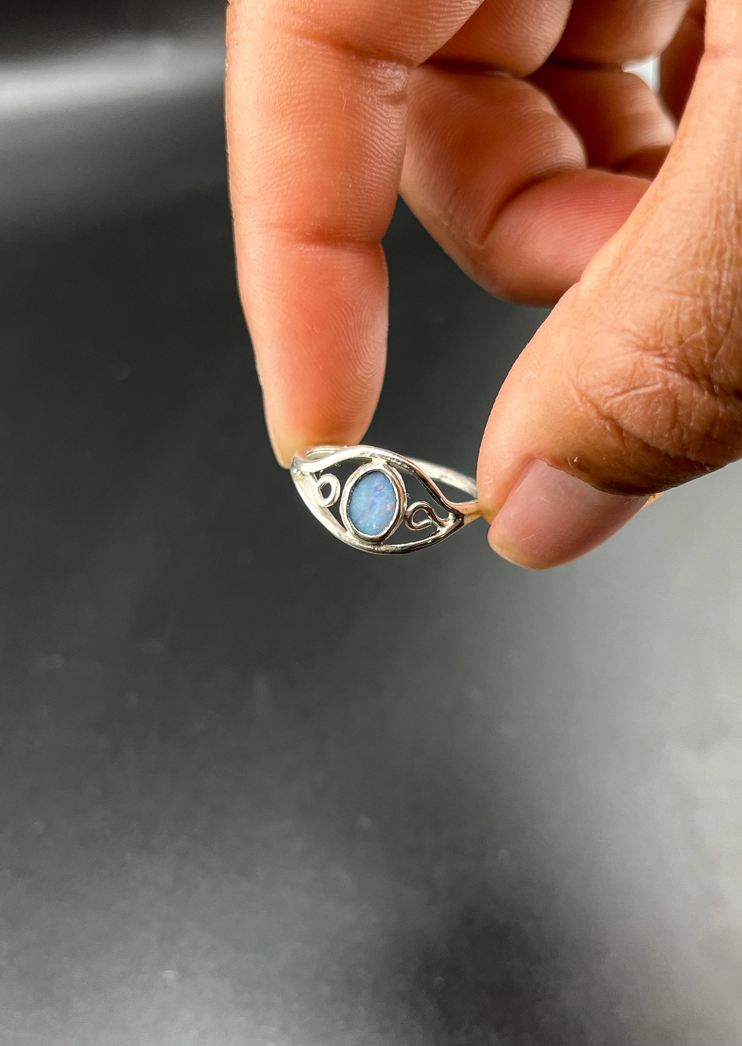 Vintage Opal Ring: Size 8
