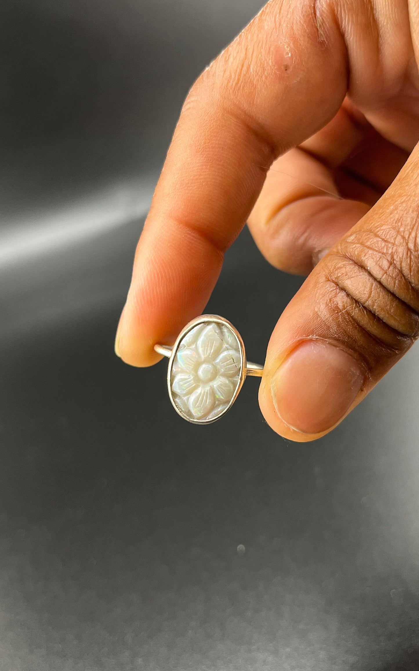 A Flower Opal Ring