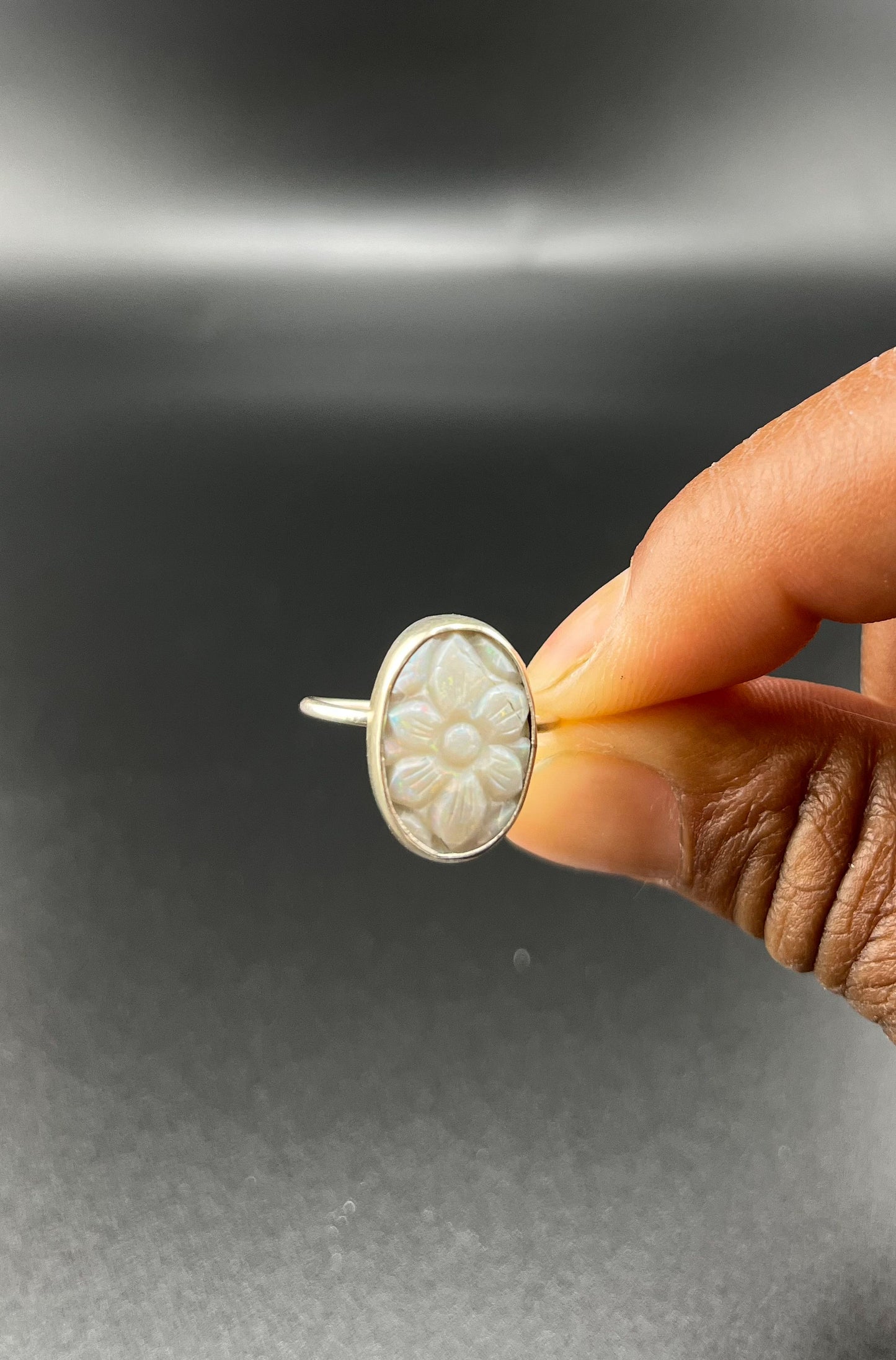 A Flower Opal Ring