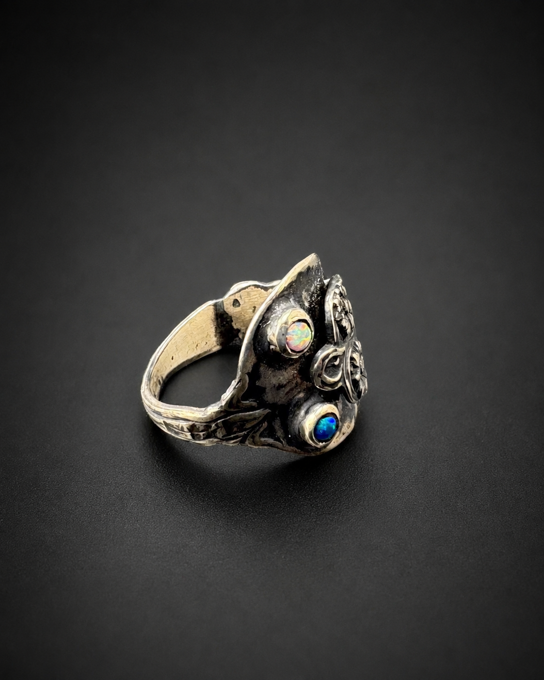 Vintage Victorian Salt Spoon Ring: S 7-9