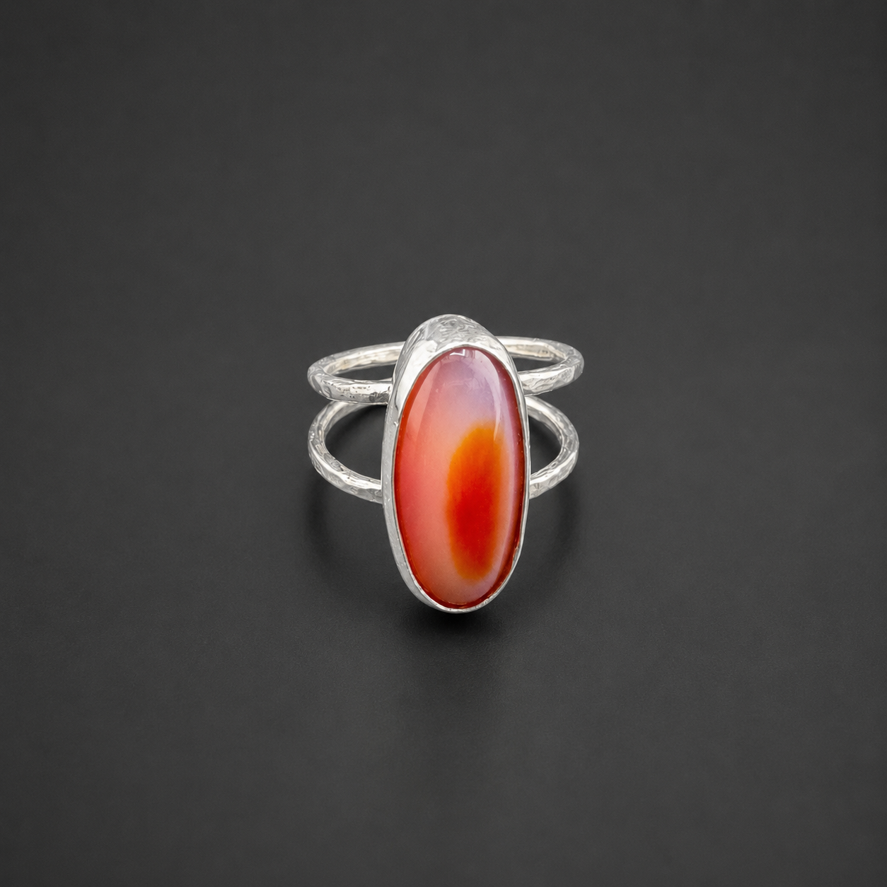 Sunfire Carnelian Ring: Size 7
