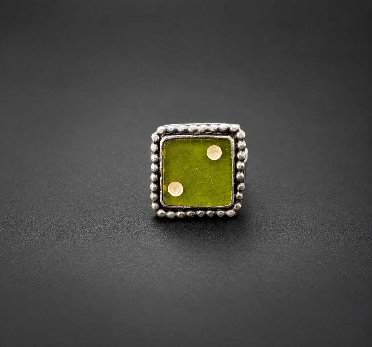 Vintage Bakelite Dice Ring|S 6
