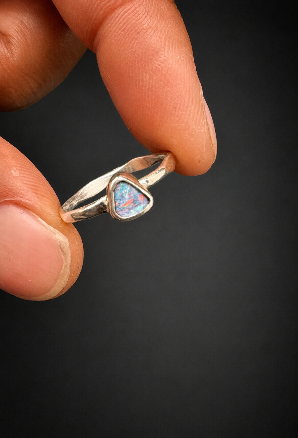 Australian Fire Opal Ring: S 6