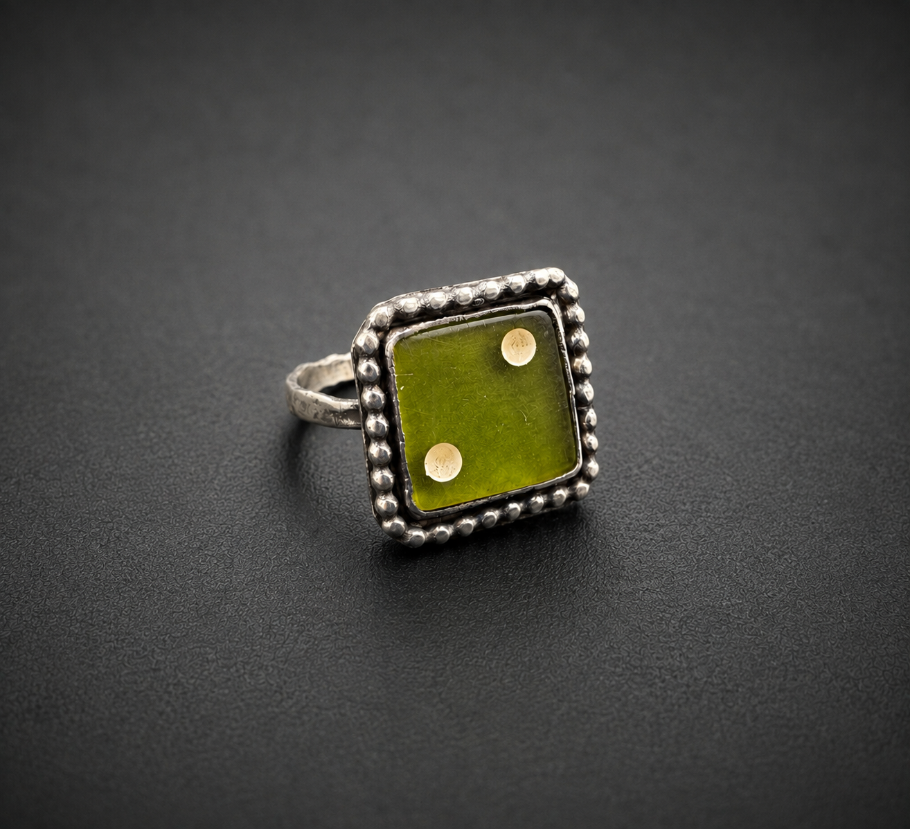 Vintage Bakelite Dice Ring|S 6