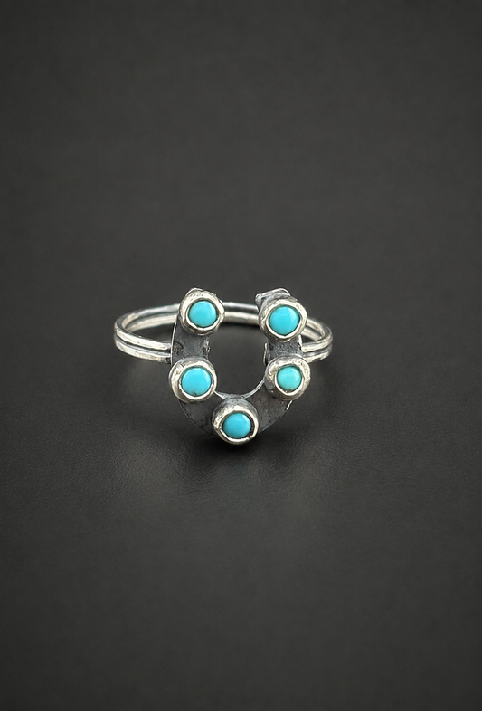 Lucky Horseshoe Turquoise Ring:S   9