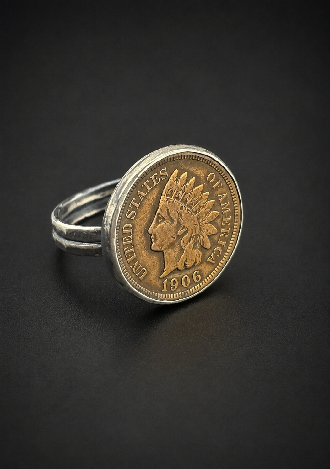 Vintage 1907 Indian Head Penny Ring