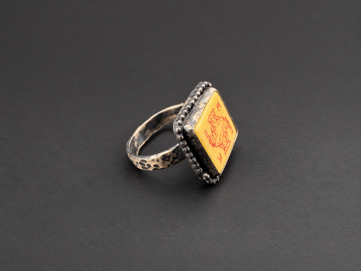 Vintage Bakelite Poker Dice Ring| S