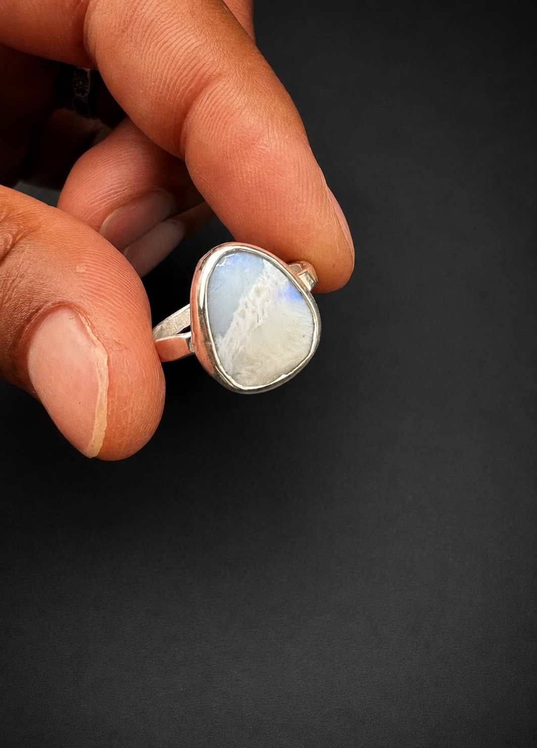 Big wave Australian Fire Opal Ring: S 7