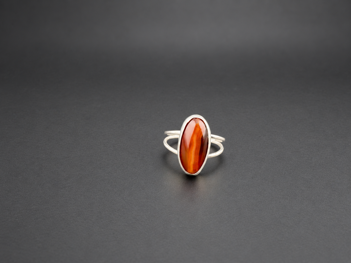Striped Carnelian Ring