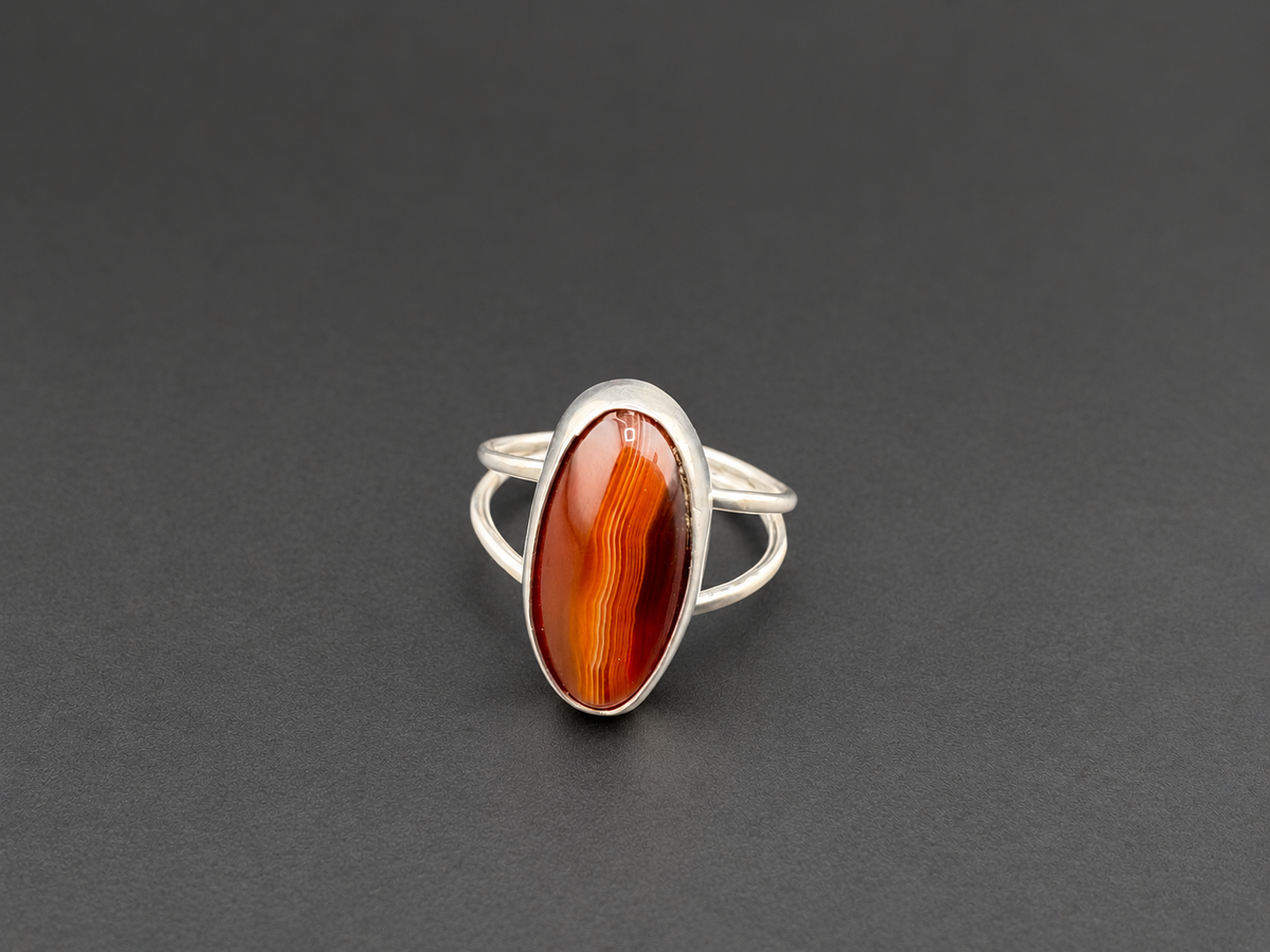 Striped Carnelian Ring