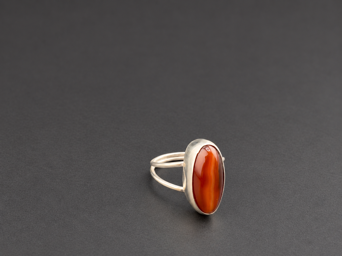 Striped Carnelian Ring