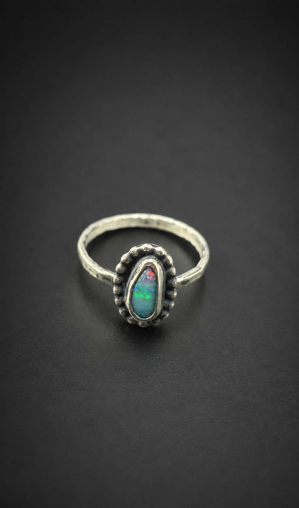 Australian Fire Opal Ring: S 7