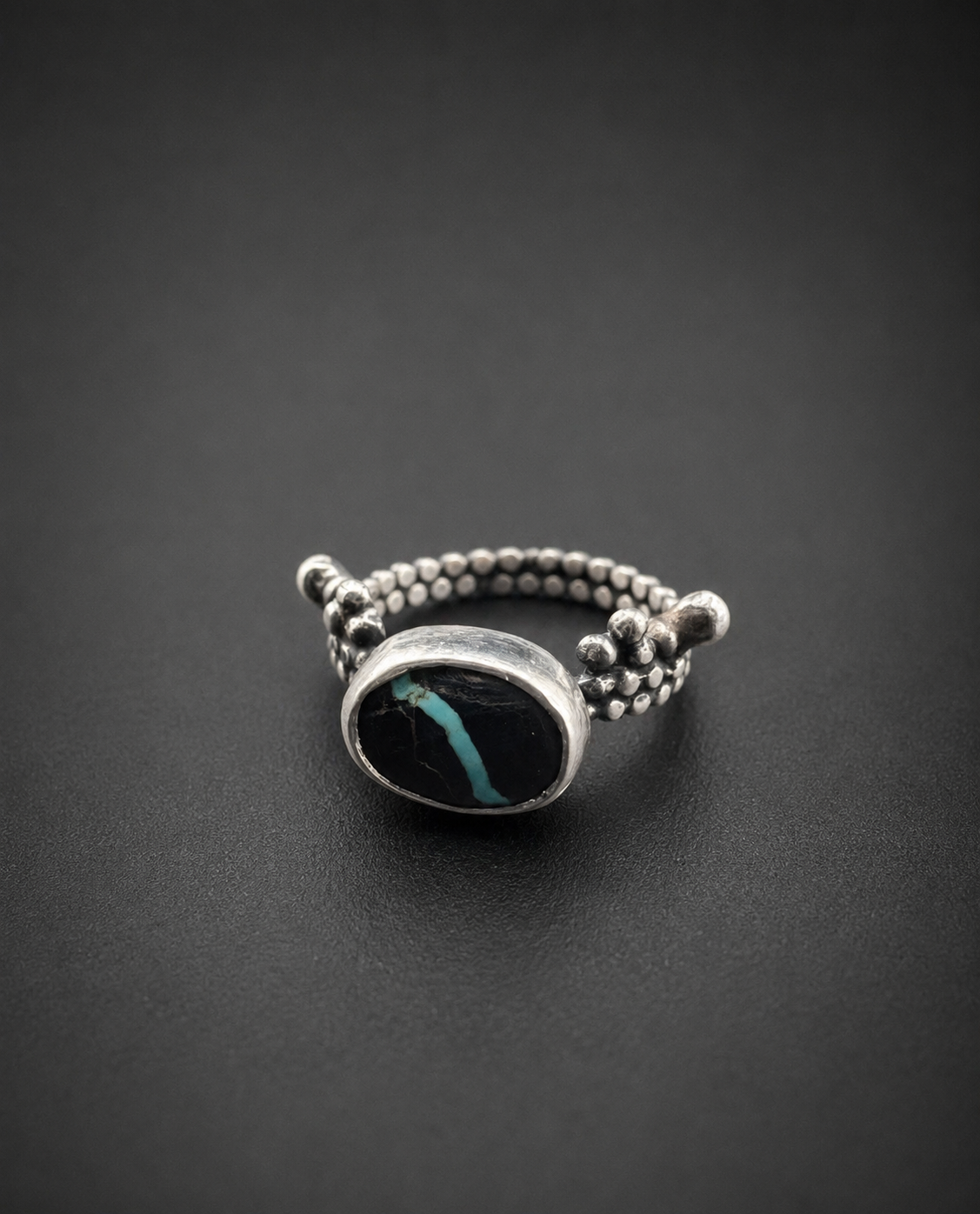 Nevada Blackjack Turquoise Ring: S 7