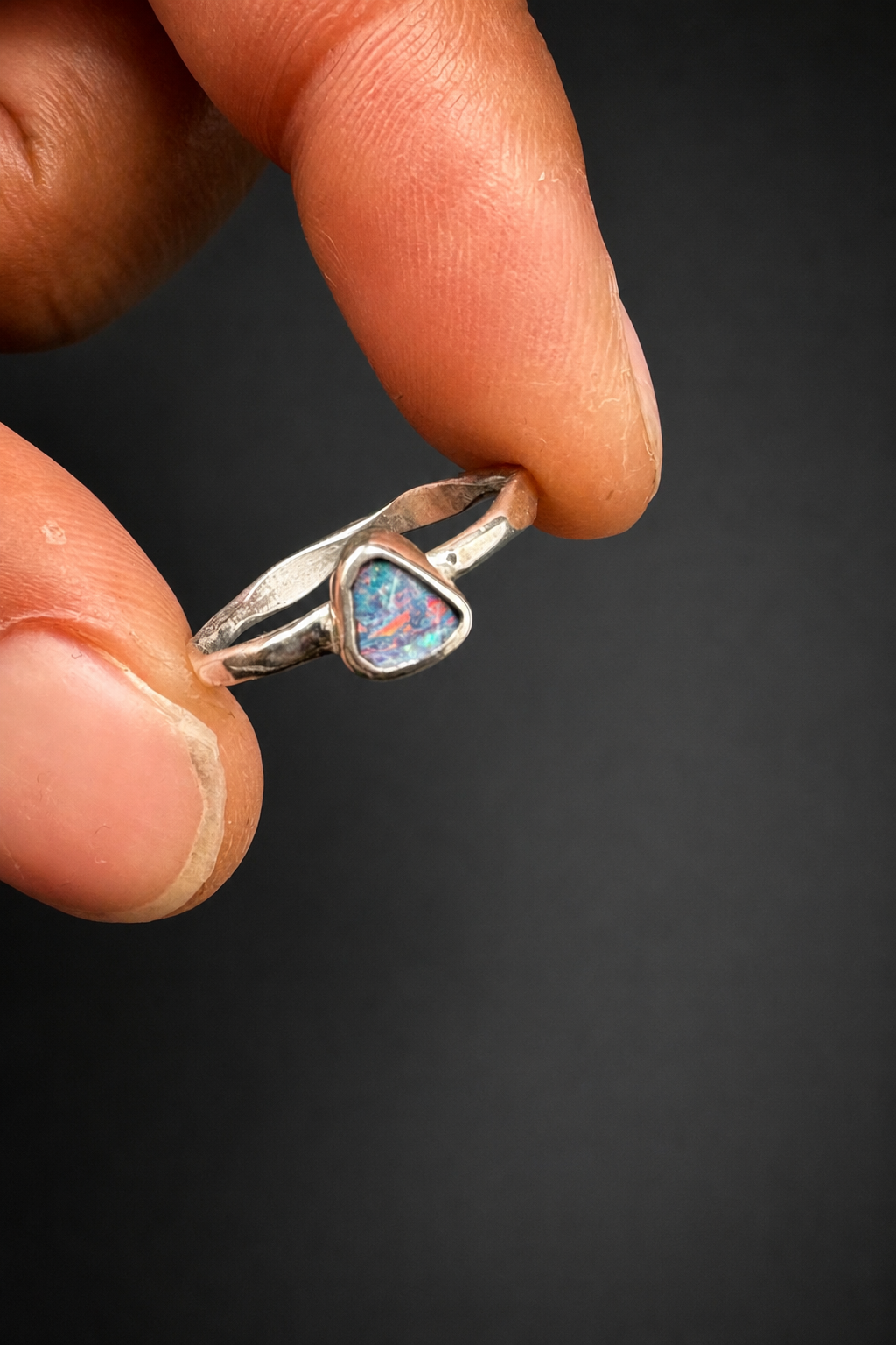 Australian Fire Opal Ring: S 6