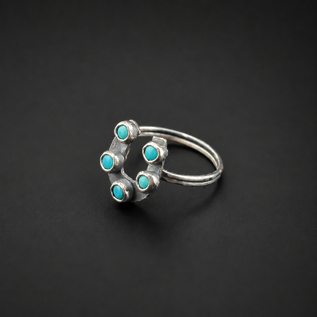 Lucky Horseshoe Turquoise Ring:S   9