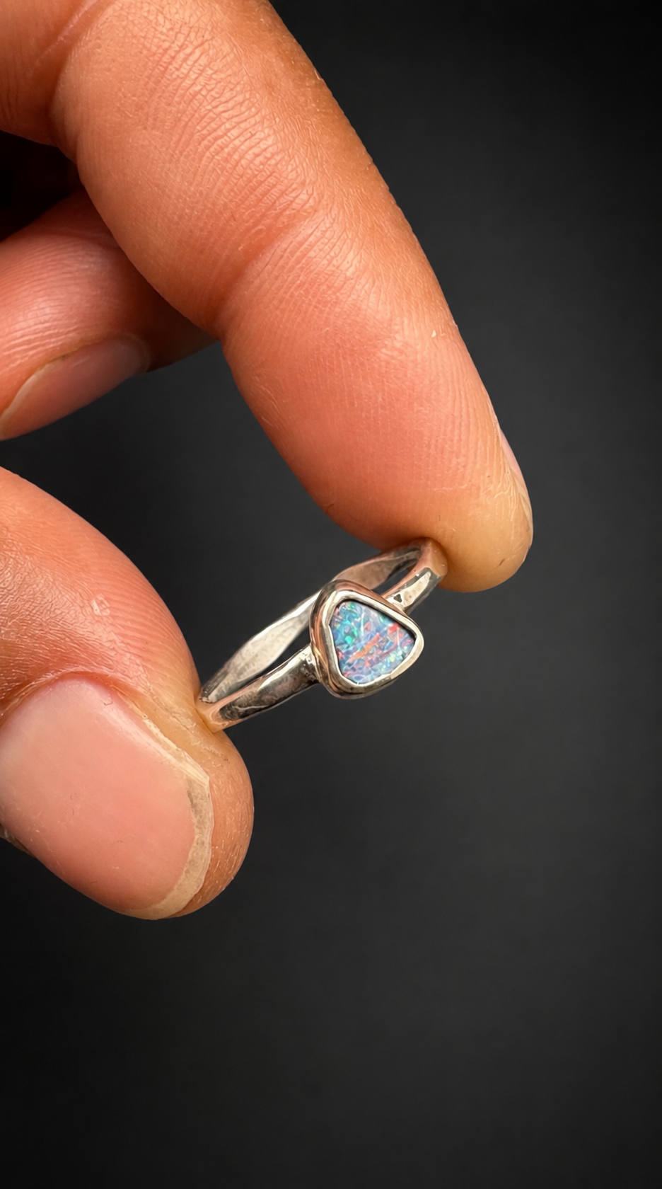 Australian Fire Opal Ring: S 6