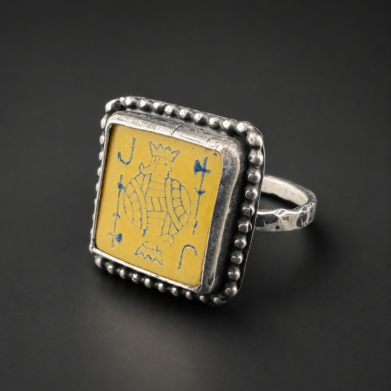 Vintage Jack Poker Dice Ring: S 9