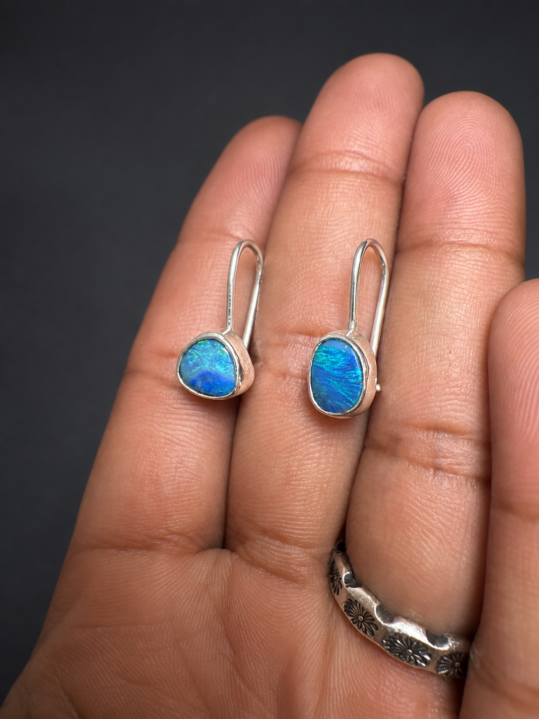 Australian Fire Opal Earrings