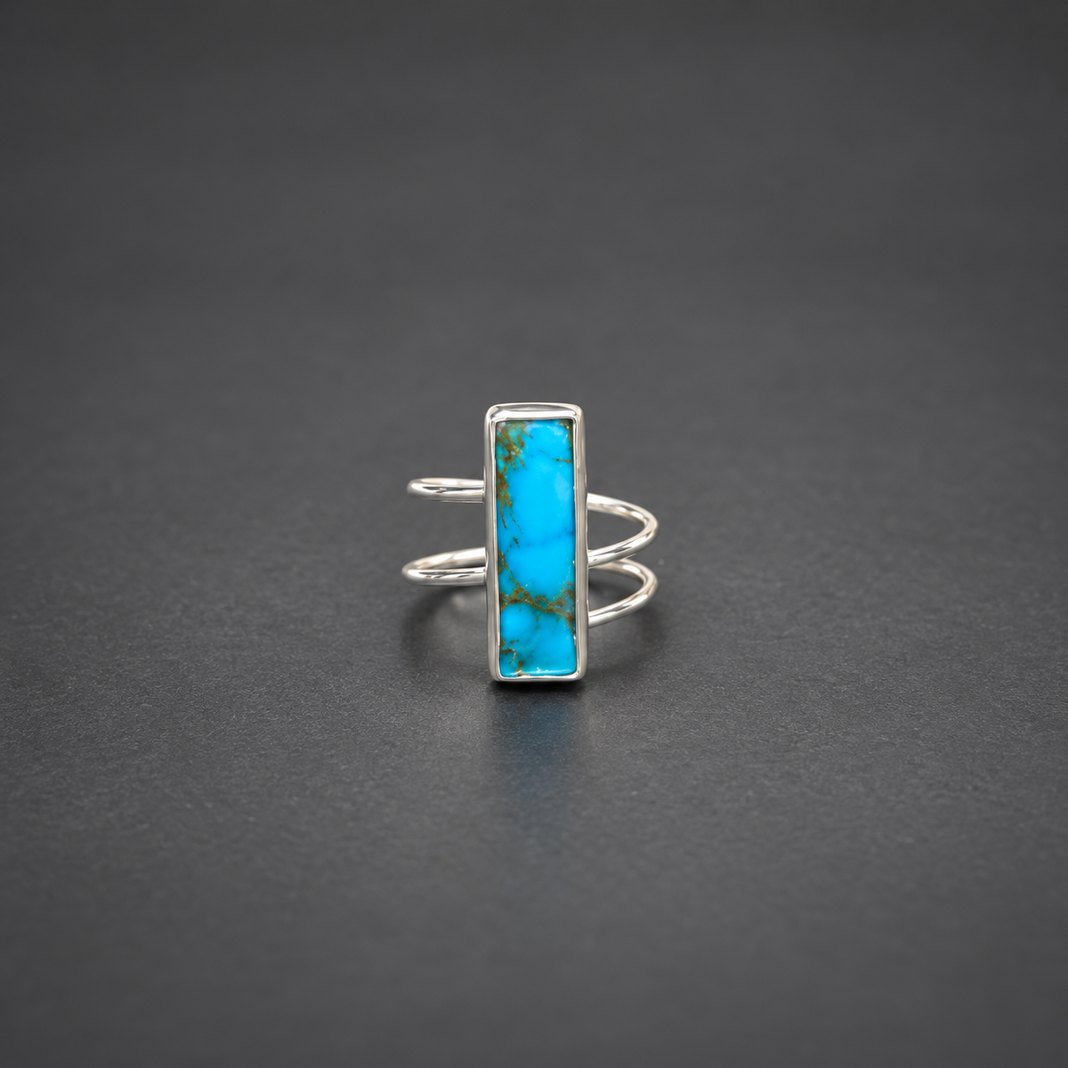 Kingman Turquoise Ring: S 7.5