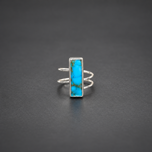 Kingman Turquoise Ring: S 7.5