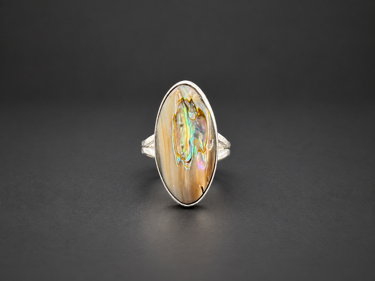 Natural Abalone pearl Ring| S 8