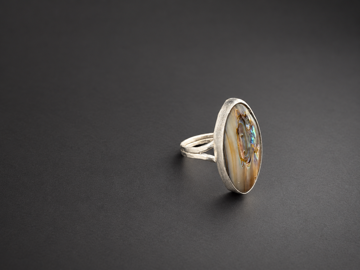 Natural Abalone pearl Ring| S 8