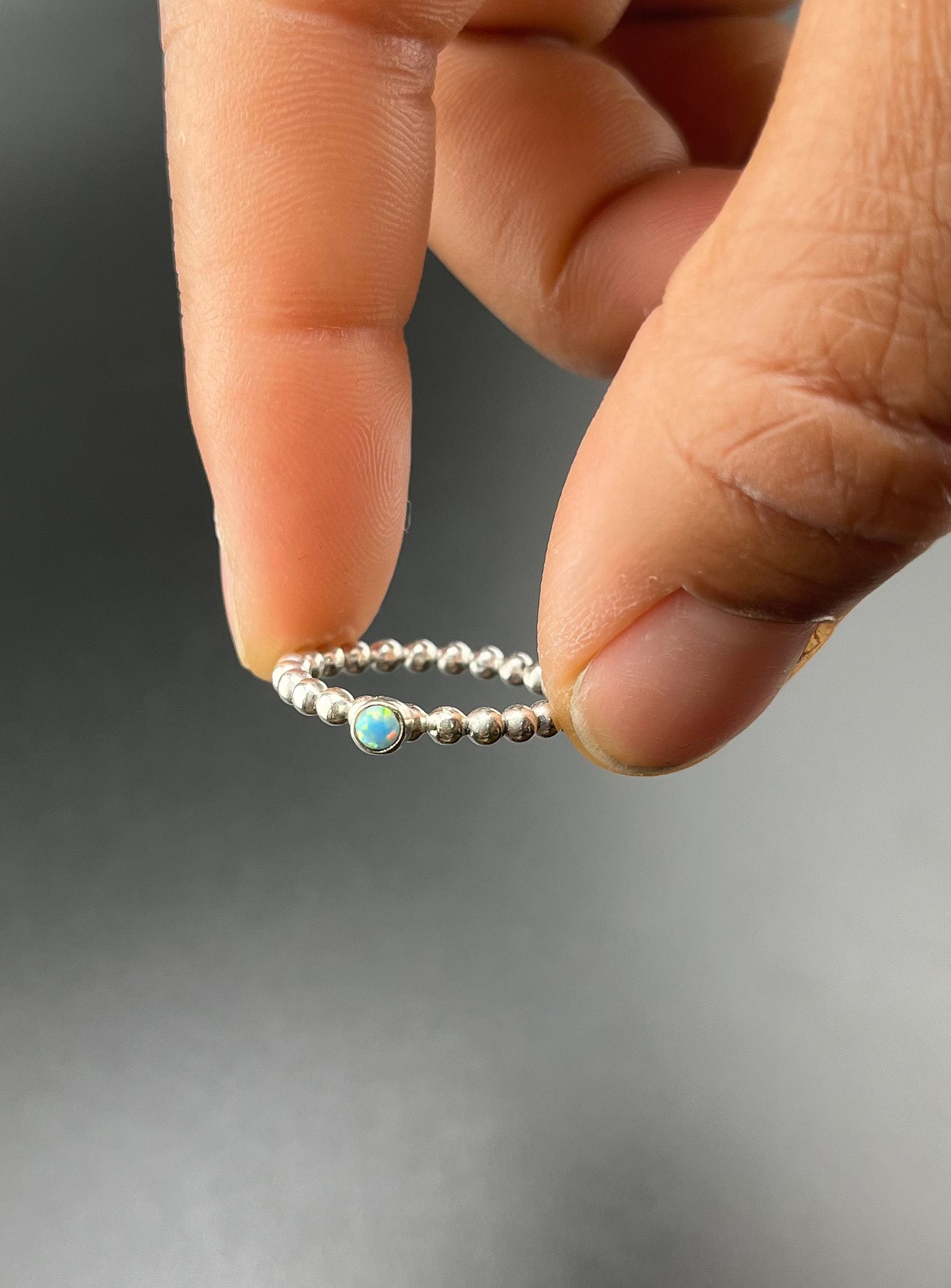 Beaded Stacking Ring: Size 6