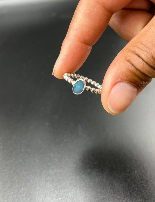 Blue opal Ring: Size 8
